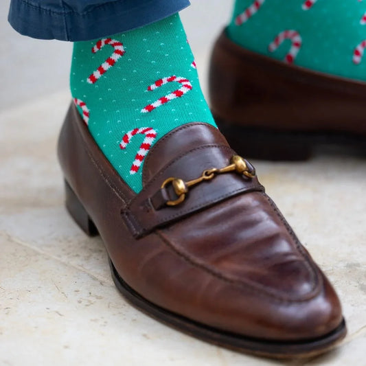 Candy Cane Bamboo Socks Socks Swole Panda