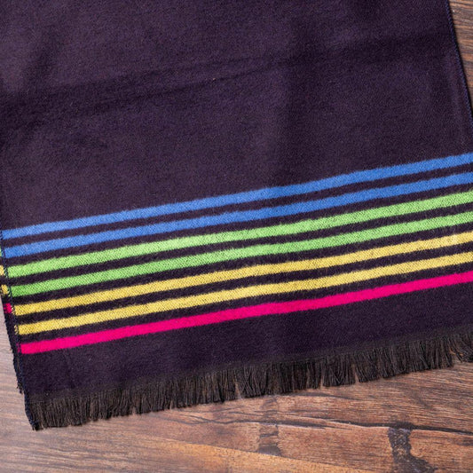 Black Fine Stripe Bamboo Scarf Scarves Swole Panda