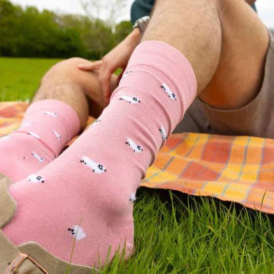 Sheep Bamboo Socks (Comfort Cuff) Socks Swole Panda
