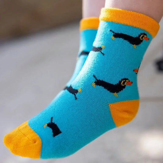 Children's Sausage Dog Bamboo Socks Socks Swole Panda