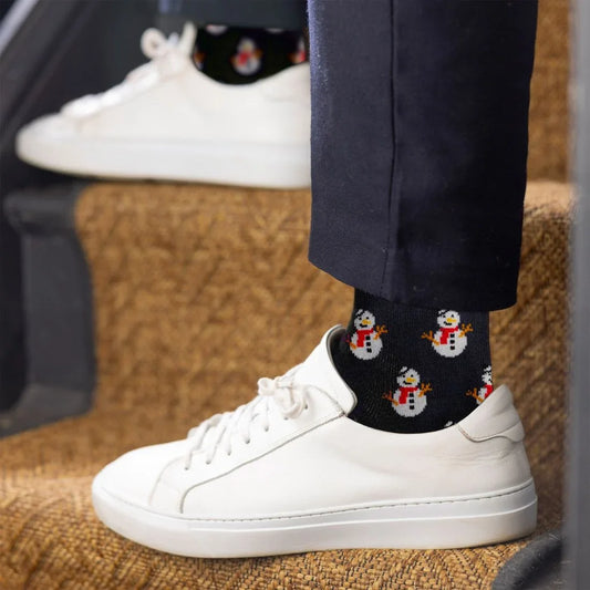 Snowman Bamboo Socks Socks Swole Panda