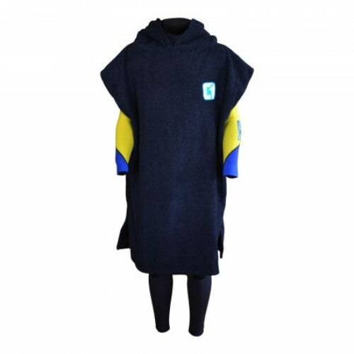 Hooded Towel Changing Robe Poncho Kids - Circle One Circle One Surf Navy
