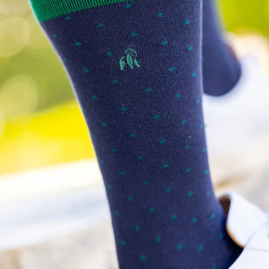 Spotted Navy Bamboo Socks Socks Swole Panda