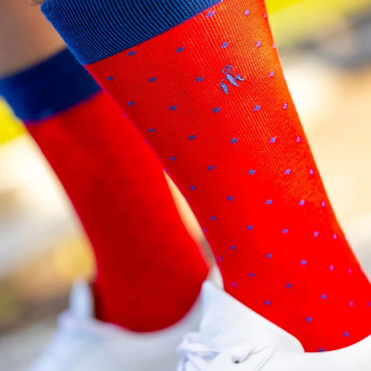Spotted Red Bamboo Socks Socks Swole Panda