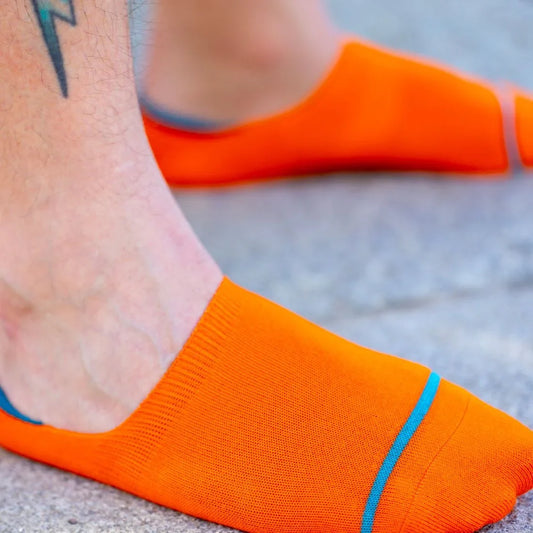 Neon Orange "No-Show" Bamboo Socks Socks Swole Panda
