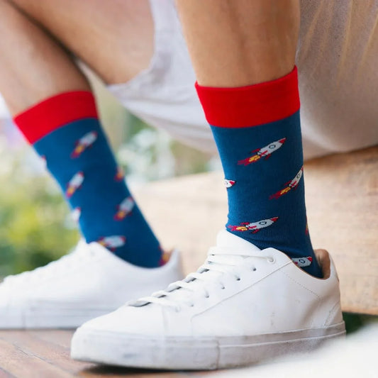 Rocket Ship Bamboo Socks Socks Swole Panda