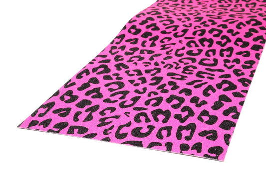 Venom Professional Grade Skateboard Griptape 9" x 33" - Leopard - Neon Pink Grip Tape Venom Skateboards