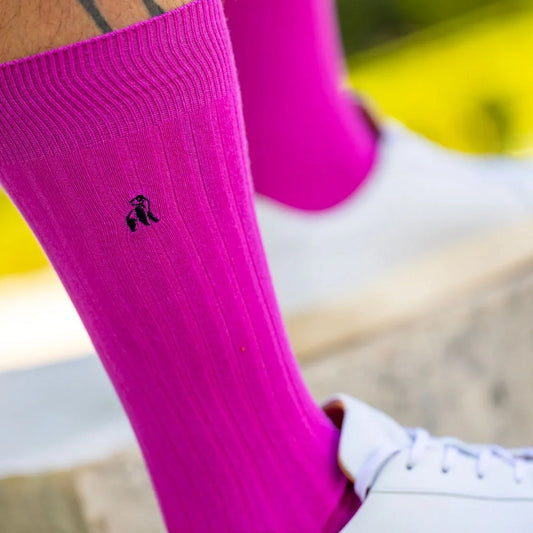Rich Pink Bamboo Socks Socks Swole Panda
