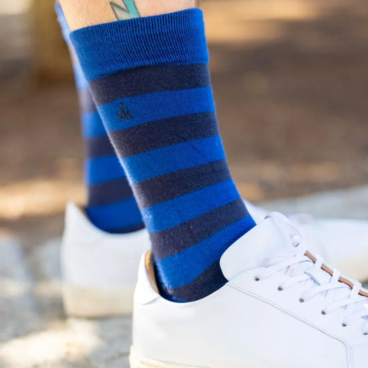 Charcoal Striped Bamboo Socks Socks Swole Panda