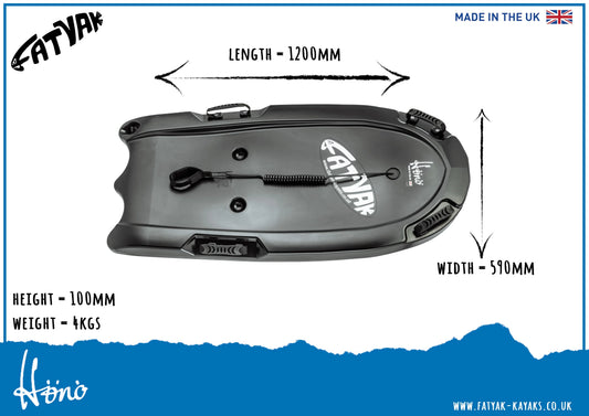 Hönö Eco Bodyboard | 100% Ocean Plastic | Black | Wave Ready Bodyboard Fatyak Kayaks