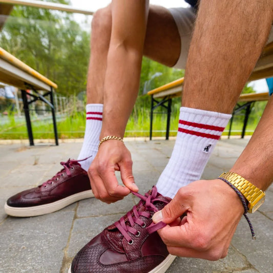 White Athletic Bamboo Socks Socks Swole Panda