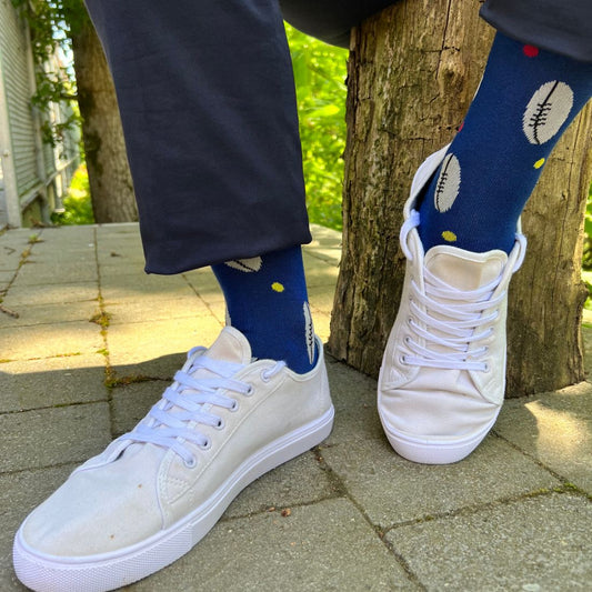 Rugby Ball Bamboo Socks Socks Swole Panda