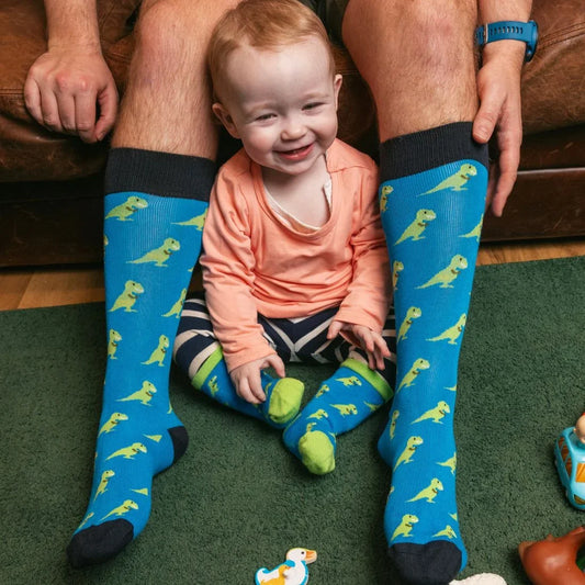 T-Rex Matching Bamboo Socks (Adult & Child) Socks Swole Panda