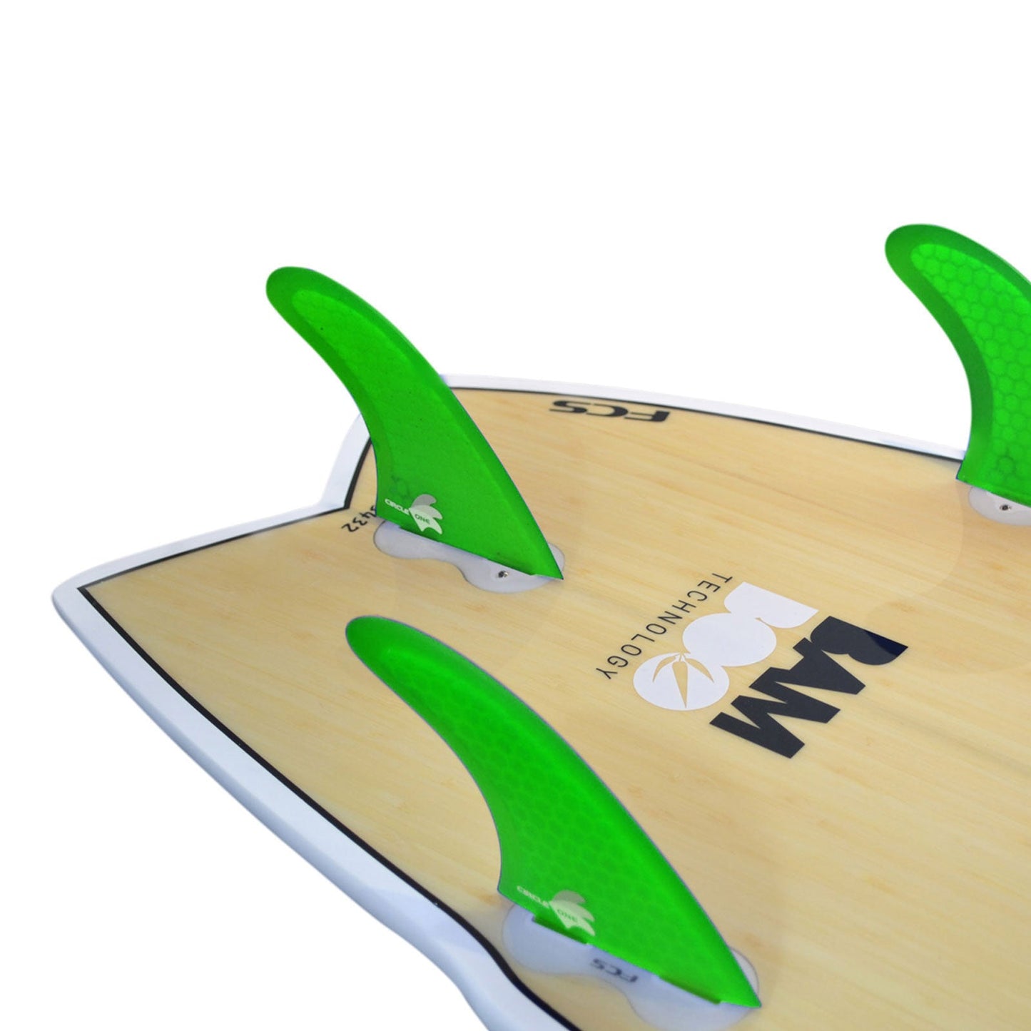 Surfboard Fins Thruster Set (3 Fin) Honeycomb - FCS l & FCS ll compatible M5 spec Surfboard Fins Circle One Surf