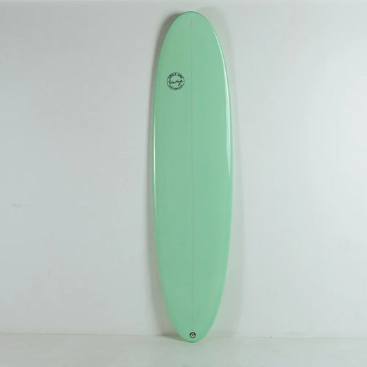 Circle One Heritage 7'6" Mini Mal Surfboard - Epoxy Resin Tint Mid Length Mini Mal Circle One Surf Duck Egg