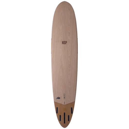 NSP Pro-9 Nature Flex 9'1" Longboard Surfboard - Paulownia Wood