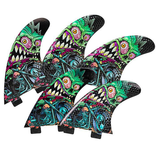 3D Fins - All Rounder 5 Fin - Medium - Rider (FCS1/Futures) Surfboard Fins 3D Fins