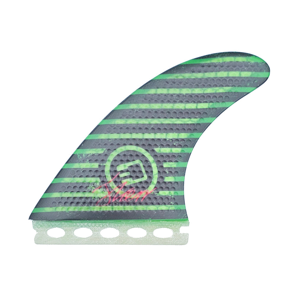 3D Fins - Josh Kerr Moonrakerr Thruster - Large - Black & Green Stripe (Futures) Surfboard Fins 3D Fins Futures