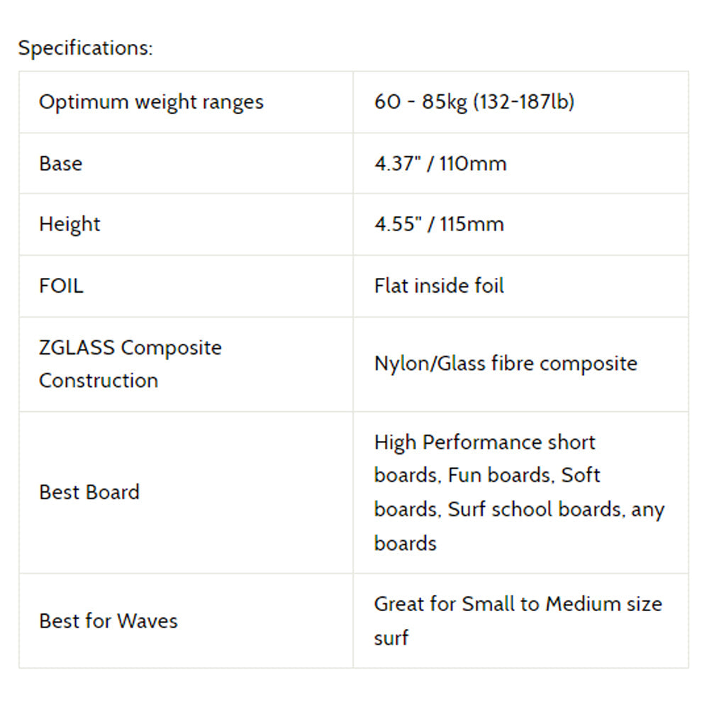 3D Fins - All Rounder Thruster - Medium - Rider (FCS1/FCS2/Futures) Surfboard Fins 3D Fins