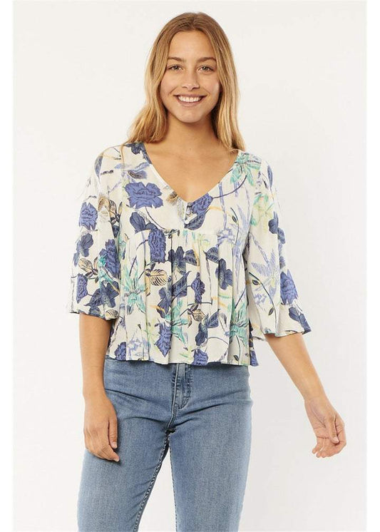 Sisstrevolution Cape may woven top ladies blouse Sisstrevolution White S