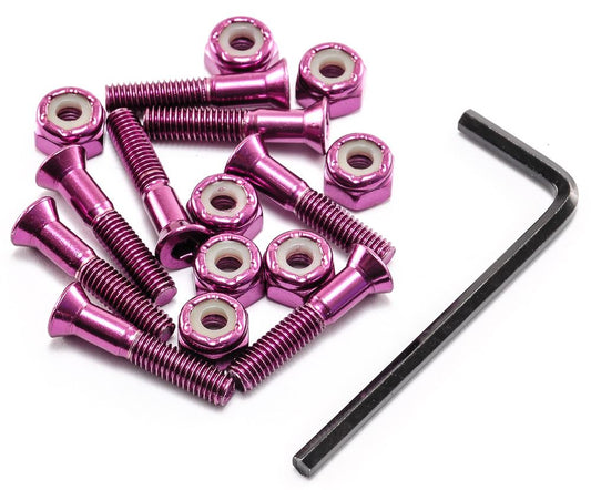 Venom Premium Hardware - Anodised - Purple Hardware, Truck Bolts Venom Skateboards