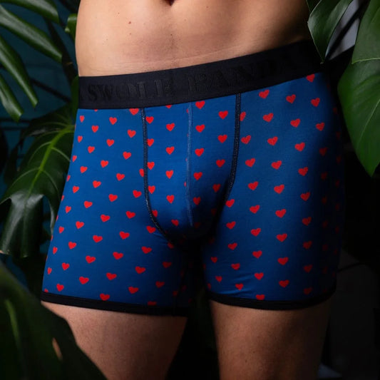 Bamboo Boxers - Hearts Underwear Swole Panda