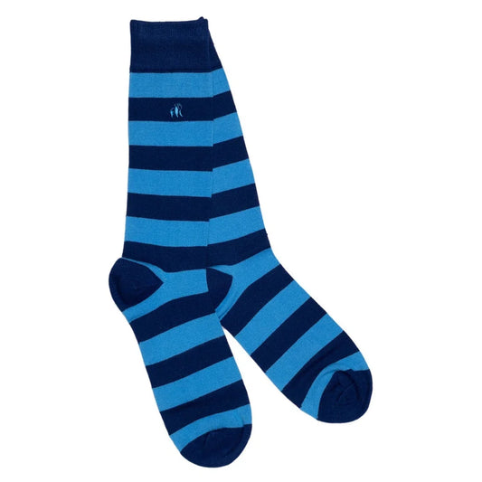 Striped Bamboo Sock Bundle - Four Pairs Sock Gift Box Swole Panda