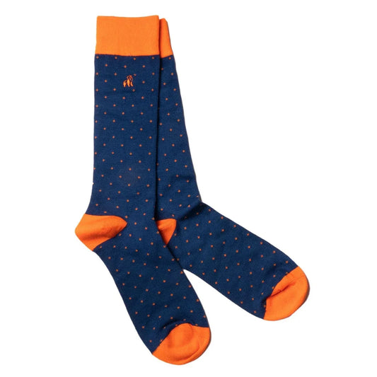 Spots & Stripes Comfort Cuff Bamboo Sock Bundle - Four Pairs Sock Gift Box Swole Panda