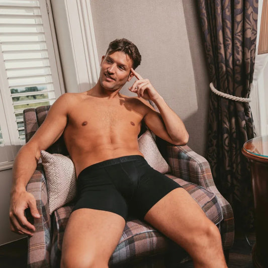 Bamboo Boxers - Black / Black Band Underwear Swole Panda