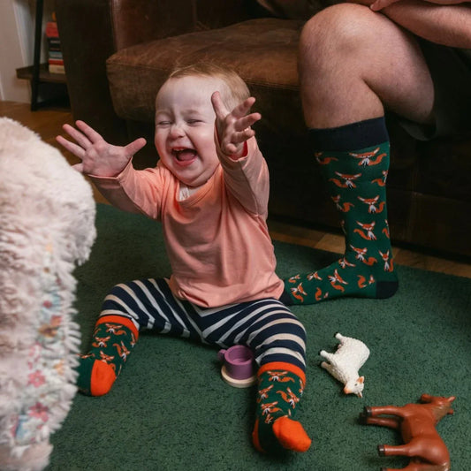 Fox Matching Bamboo Socks (Adult & Child) Socks Swole Panda