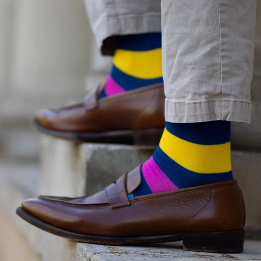 Neon Stripe Bamboo Socks Socks Swole Panda