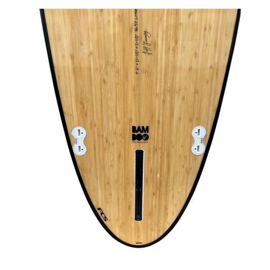 7'6" Bamboo Round Tail Mini Mal Surfboard Mid Length Mini Mal Circle One Surf