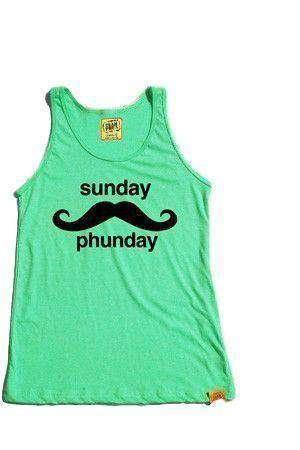 Team PHUN Sunday Phunday tank top vest Sunday Phunday Neon Green S