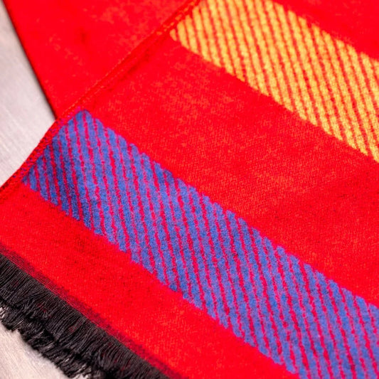 Red Stripe Bamboo Scarf Scarves Swole Panda
