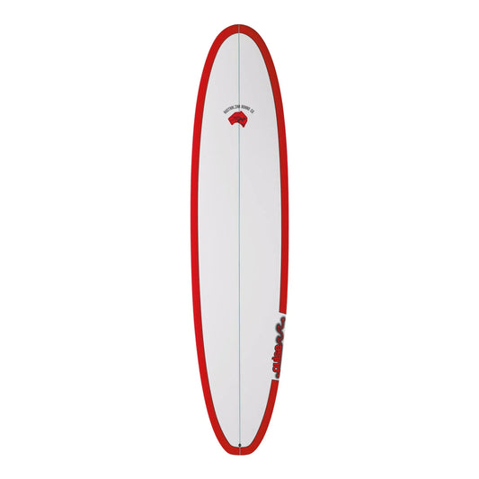 8ft Pulse Squash Tail Mini Mal Surfboard by Australian Board Co (Fins Included) Mid Length Mini Mal Circle One Surf Red