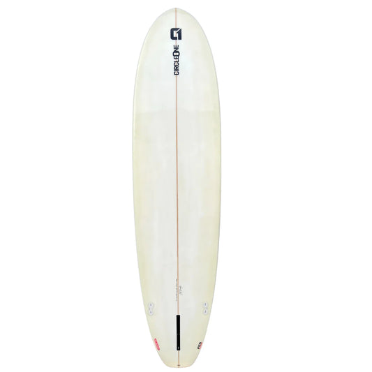 8ft Southern Swells Round Tail Clear Epoxy Finish (FINS Included) Mid Length Mini Mal Circle One Surf