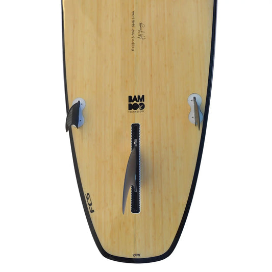 8ft Bamboo Squash Tail Mini Mal Surfboard Mid Length Mini Mal Circle One Surf