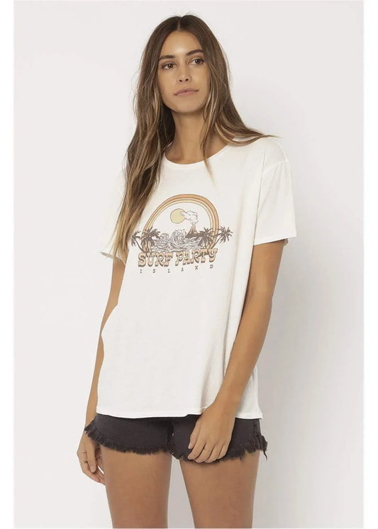 Sisstrevolution Island Party S/S Knit Tee ladies tee Sisstrevolution White XS