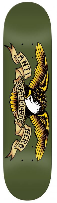 AntiHero Skateboard Deck Classic Eagle Green 8.38" Street AntiHero