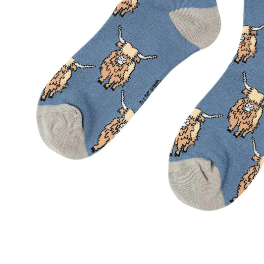 Save the Highland Cow Bamboo Socks Socks Bare Kind