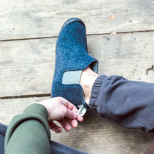 Brumby - Men's - Navy & Grey Brumby Slippers Gumbies