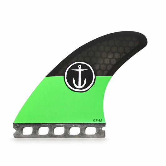 Captain Fin Co - CF Series 5 Fin - Medium - Black/Green (Futures) Surfboard Fins Captain Fin Co Black/Green Medium