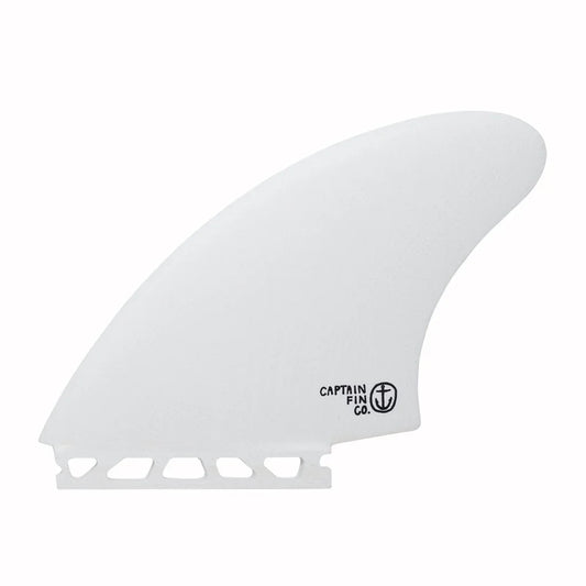 Captain Fin Co - CF Twin Keel - Large - White (Futures) Surfboard Fins Captain Fin Co