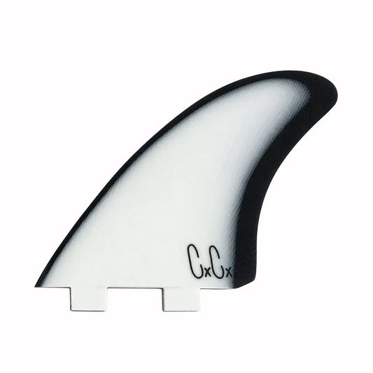 Captain Fin Co - Christenson Twin Especial - Medium - White/Black (FCS) Surfboard Fins Captain Fin Co White/Black Medium