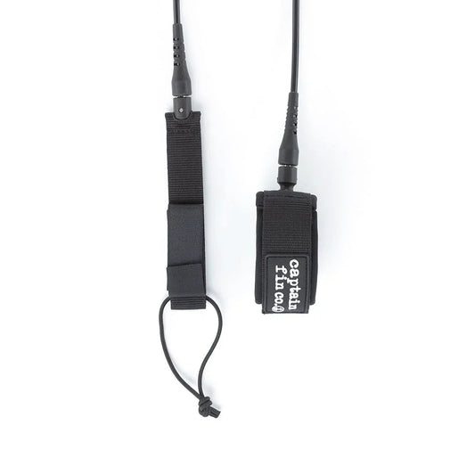 Captain Fin Co - Shred Cord - 5' Comp - Black Surf Leashes Captain Fin Co