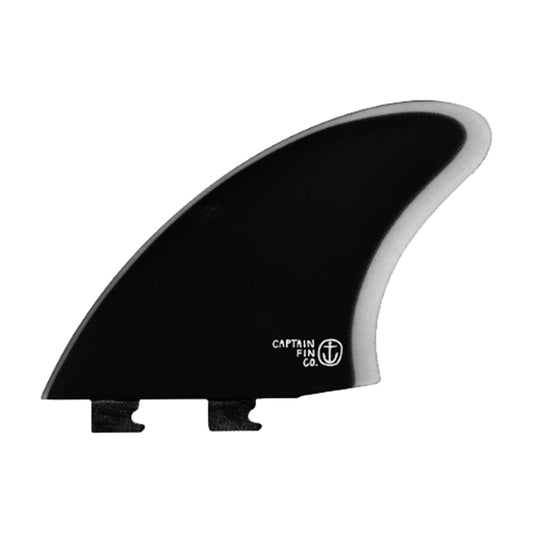 Captain Fin Co - CF Twin Keel - Large - Black (Snap-In / FCS II) Surfboard Fins Captain Fin Co