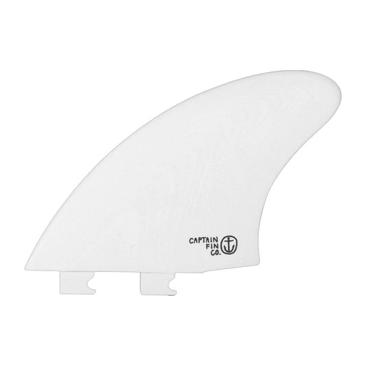 Captain Fin Co - CF Twin Keel - Large - White (Snap-In / FCS II) Surfboard Fins Captain Fin Co