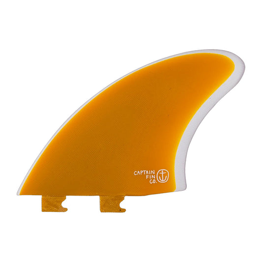 Captain Fin Co - CF Twin Keel - Large - Yellow (Snap-In / FCS II) Surfboard Fins Captain Fin Co