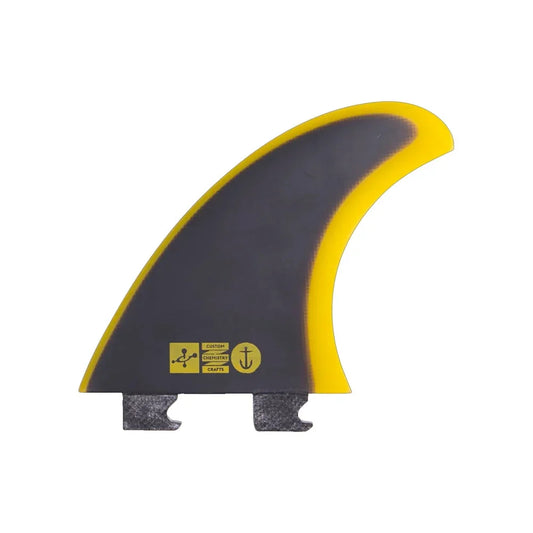 Captain Fin Co - Chemistry Tri - MD/LG - Black/Yellow (Snap-In / FCS II) Surfboard Fins Captain Fin Co