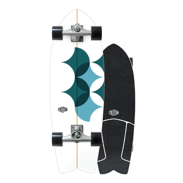 Triton By Carver Red Tail – Planche Surf 74,9cm, Trucks CX, Pumpe & Carve Facile, Qualité Carver